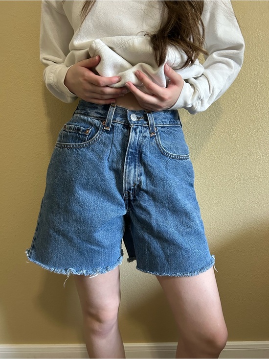 Levi's Pants - Levi's Mid Blue Denim Cutoff Jorts